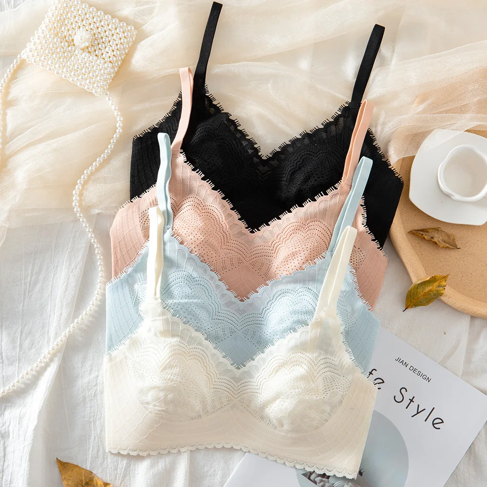 

Sexy Lace Female Underwear Thin Lingerie Rabbit Ear Bra Comfortable Girls Top Women Bralette Push Up Brassiere High Quality