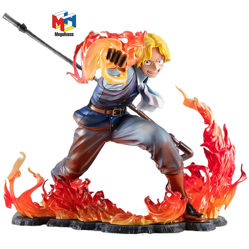 

In Stock Anime Figure 14.5Cm Megahouse Portrait of Pirates MH POP One Piece Sabo Figuras Model Toys Inheritance of Fire Fist