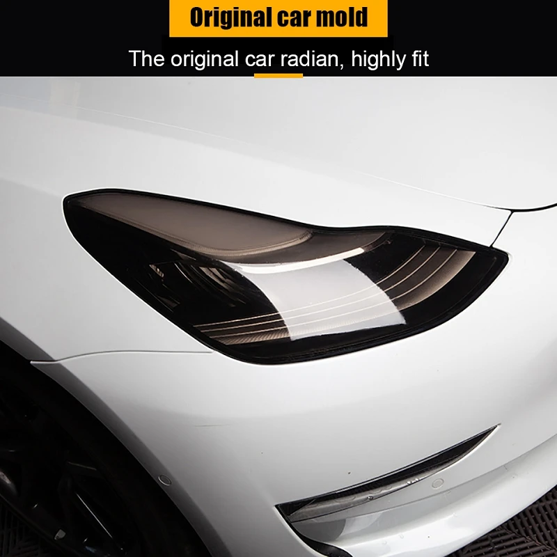 

Car Styling Tesla Front Headlamp Decoration Stickers For Model 3 X Y S 2022 Accessories Headlight Protector Film Auto Exterior