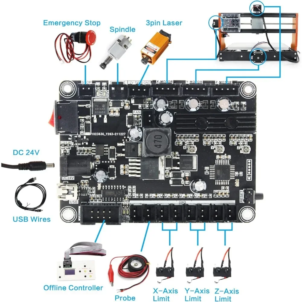 Мини-станок с ЧПУ 3018 Pro Контролером GRBL по дереву комплект для ручной работы бюро 3