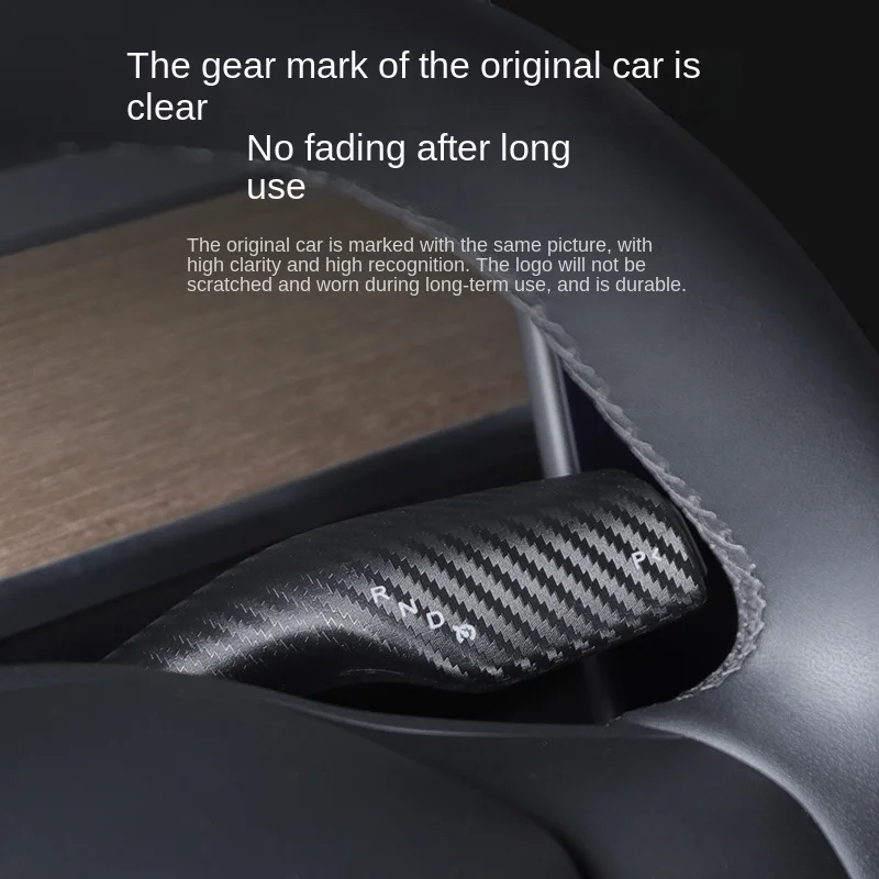 

Чехол для рулевого колеса Tesla Model Y Model 3 из углеродного волокна, защитная крышка переключения передач, 2 шт., чехол для рычага рулевого колеса автомобильного стеклоочистителя