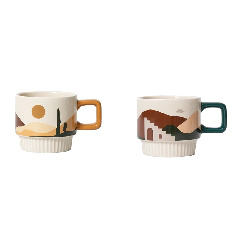 

Big Handle Japanese Ceramic Coffee Mug For Coffee Tea Milk Water Couple Mug Microwave Safe Creative Coffee Cup