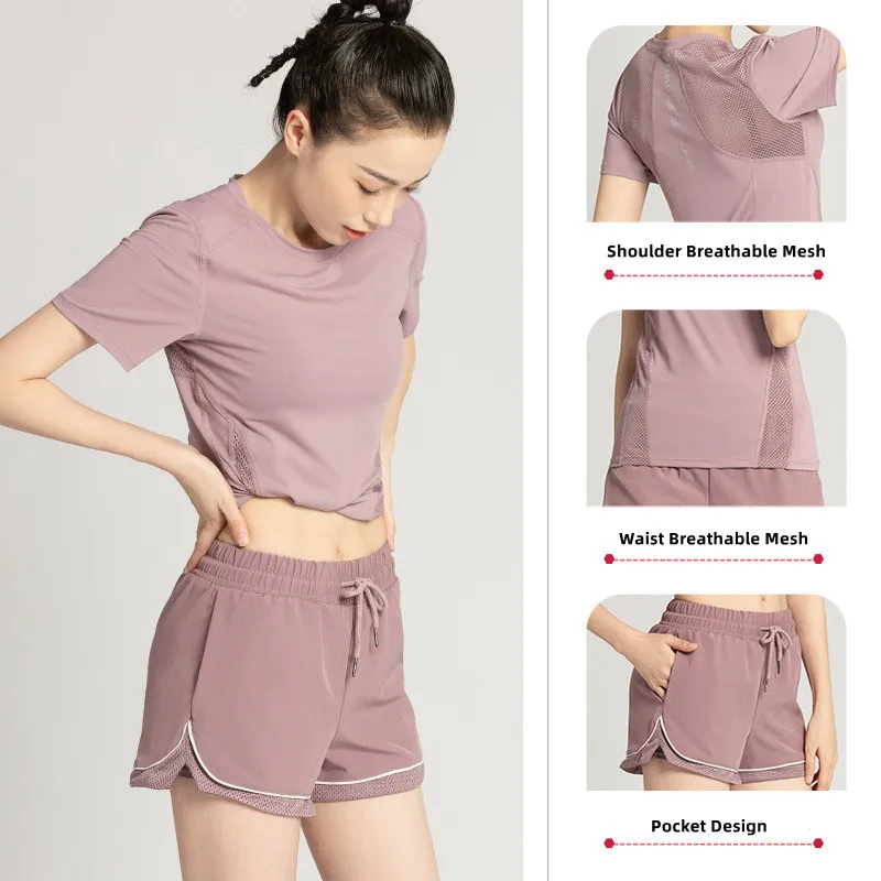 

Женская спортивная одежда, короткие летние шорты для бега на открытом воздухе, эластичная Спортивная юбка, быстросохнущие спортивные шорты