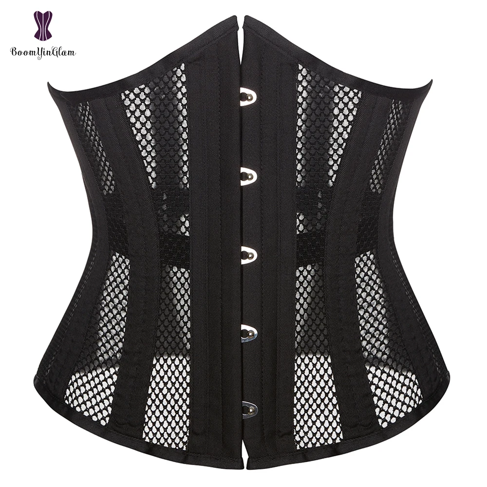 Прозрачный сетчатый корсет под грудью для талии бюстье черное белое верхняя