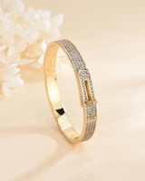 donia jewelry european and american fashion full diamond rivet ring titanium steel micro set zircon bracelet luxury bracelet
