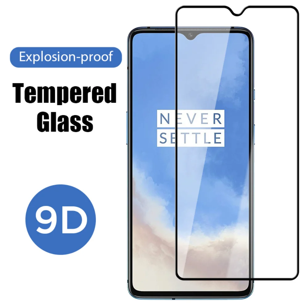 

9D Tempered Glass For Oneplus Nord 7T 6T 5T Full Cover Protective Glass For 7 6 5 Screen Protector