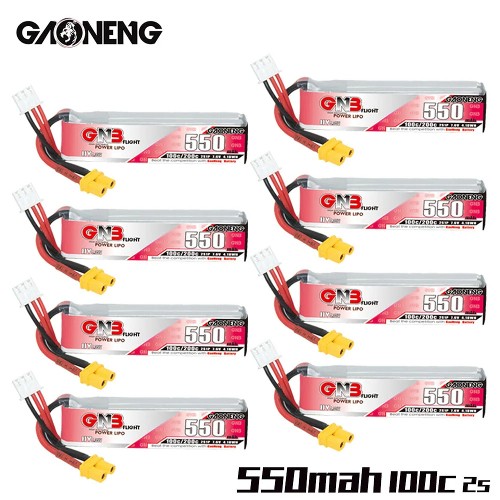 

7,6 В перезаряжаемая батарея 550 мА/ч 100c/200c Tinyhawk для радиоуправляемого вертолета квадрокоптера FPV гоночного дрона запасные части HV 2s Lipo батарея