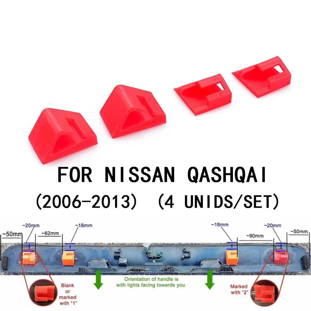

4Pcs/Set Car Rear Boot Handle Tailgate Repair Clips Designed Auto Fastener Clip Trim forNissan QASHQAI 2006 - 2013