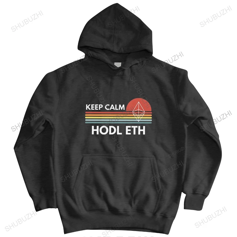 

Толстовка Keep Calm HODL Ethereum, мужская хлопковая куртка с капюшоном, свитшот, Толстовка для криптовалюты, худи для криптовалюты