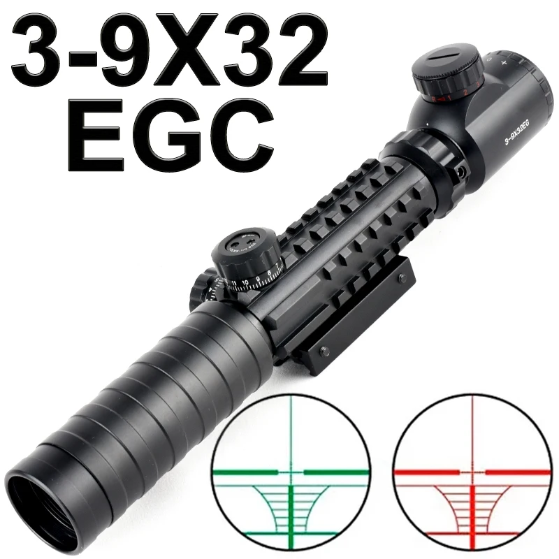 3-9X32EGC Tactical Optic Red Green Illuminated Riflescope Holographic Reflex Hunting Scope Hunting Tool Accessories