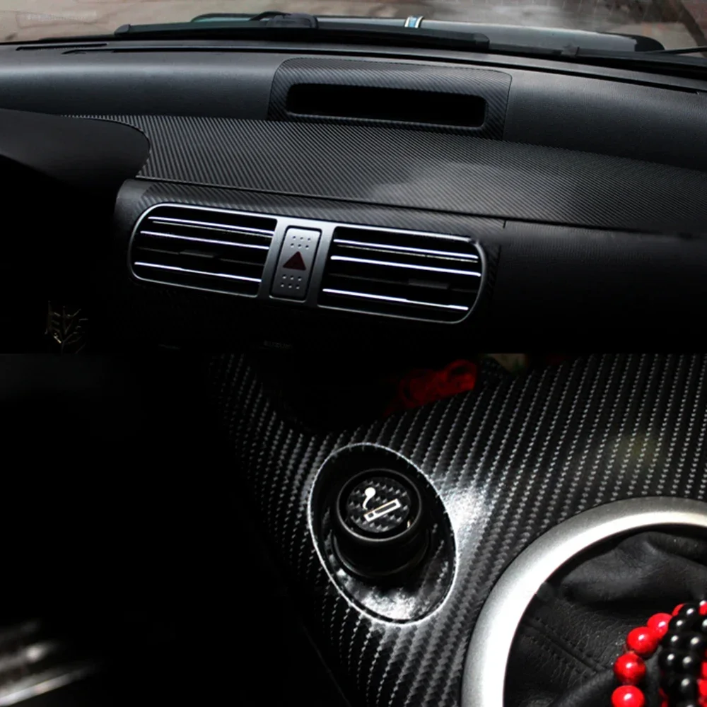 Виниловые 4D автомобильные наклейки из углеродного волокна мультяшный дизайн