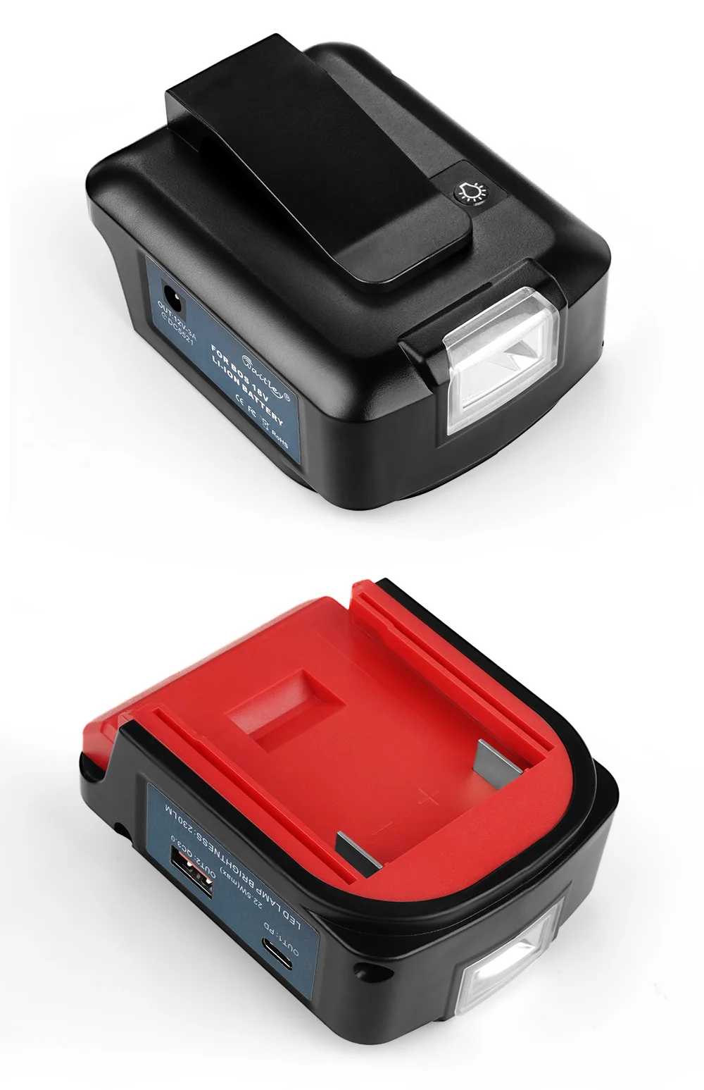 

Адаптер Bosch 18В в DC 12В 3А и USB QC 3.0