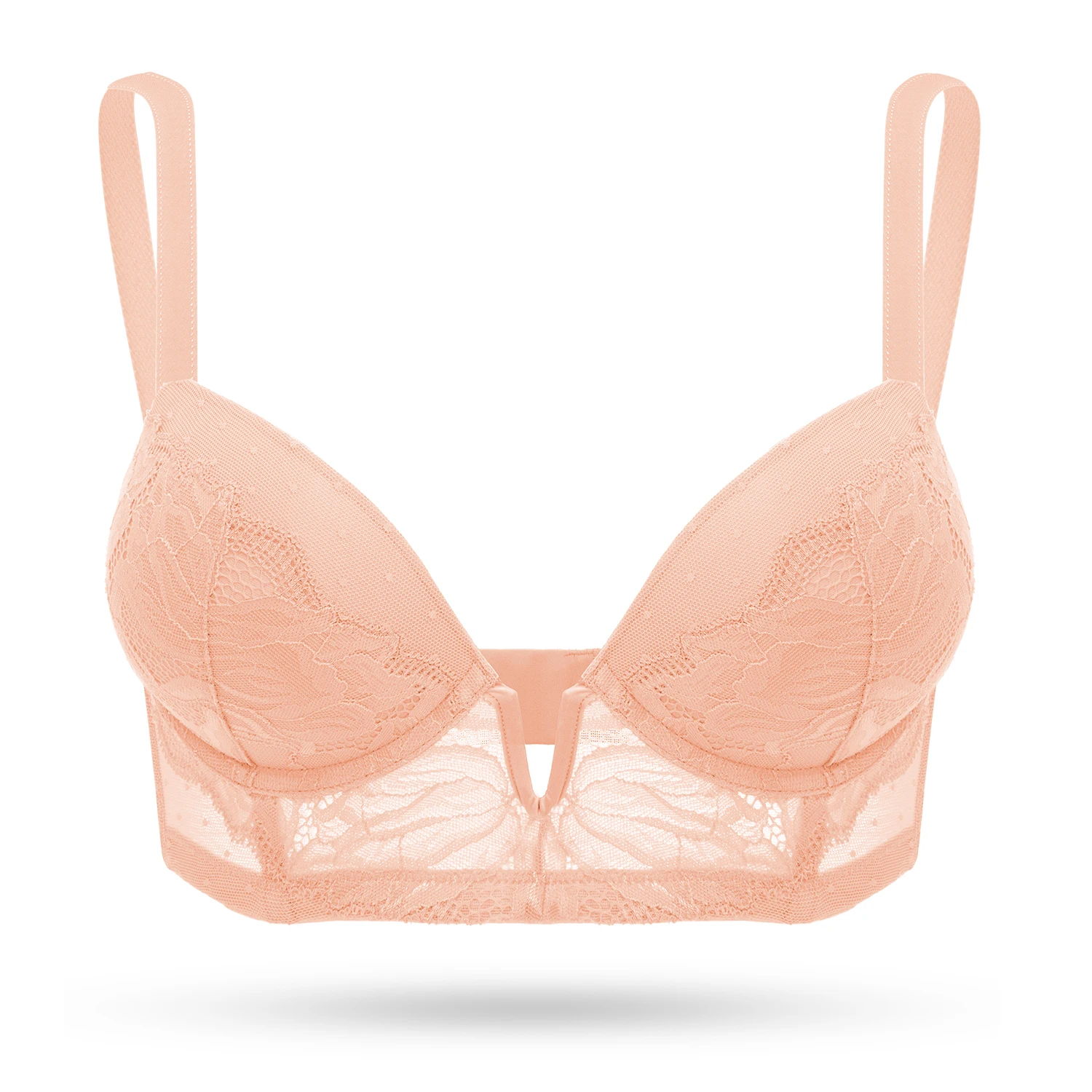 Wingslove Women's Seamless Bras Flora Push Up Tops Plus Size Support Plunge Female Underwear Lingerie For Ladies B C D DD