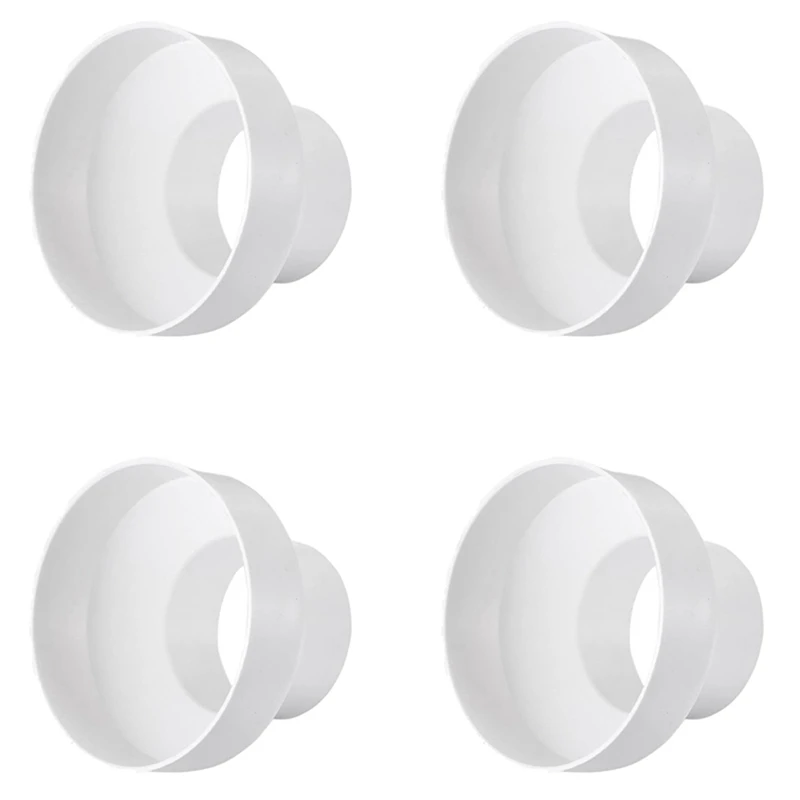 

4X Ventilation Pipe Reducer Adapter Pipe Air Duct Adapter Pipe Connector For Inline Ventilation System(150-100Mm)