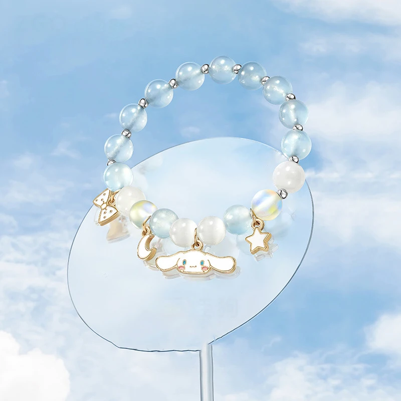 

Женский браслет с кристаллами Sanrio Cinnamoroll, ювелирные изделия из нефрита Kuromi, подарок девушке на день рождения, браслет Tanabata My Melody