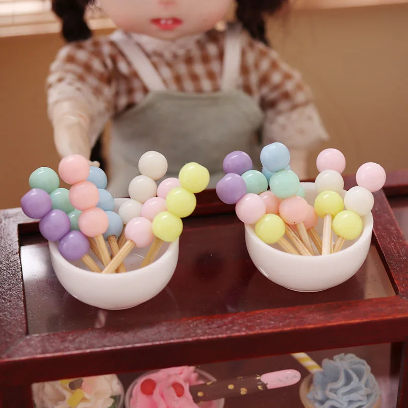 1:12 миниатюрный липкий рисовый шар кукольный домик леденец еда имитация такояки