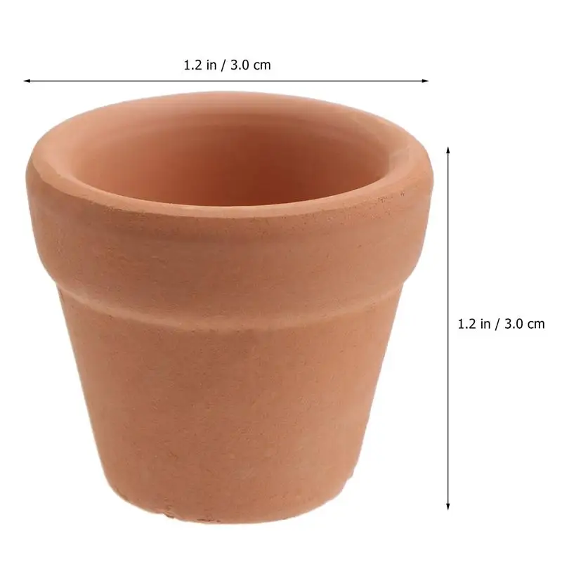 

10Pcs 3x3cm Small Mini Terracotta Pot Clay Ceramic Pottery Planter Cactus Flower Pots Succulent Nursery Pots Great for Plants