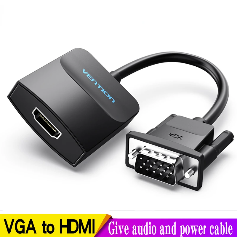 

Адаптер VGA-HDMI Vention, 1 м, с поддержкой аудио, 1080P
