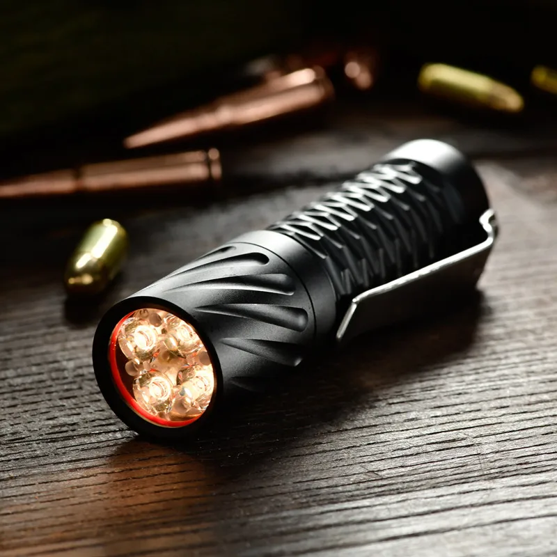 Maeerxu DF01 18650литиевая батарея, алюминий, 4 светодисветодиодный, ручной, 4000 люмен, высокая светильник ность, EDC рукав, вспышка s