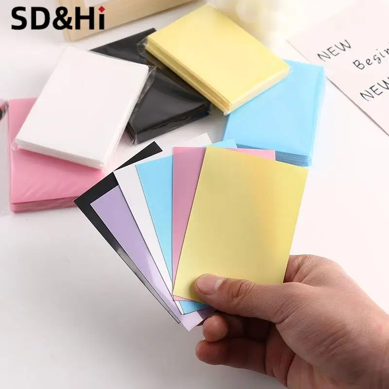 

50pcs/pack PP Frosted Card Film Ice Cream Color Card Bag Photocard Sleeves Idol Photo Cards Protective Storage Bag