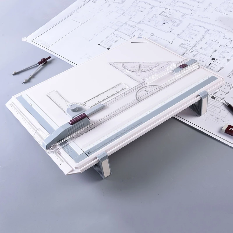 

Metric Drafting Table with Rule Parallel Motion Adjustable MeasuringSystem