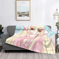 chi chobit anime plaid blankets flannel decoration portable ultra soft throw blankets for sofa office rug piece
