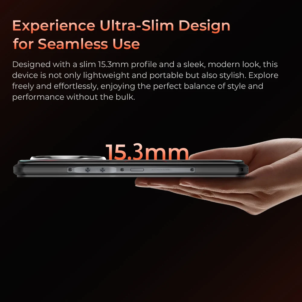 Фото Прочный смартфон Oukitel WP55 11000 мАч, 5G, 36 ГБ (12 + 24) + 256 ГБ, сотовый телефон, Android 15, камера 108 МП, NFC, мобильный телефон с отпечатками пальцев №3