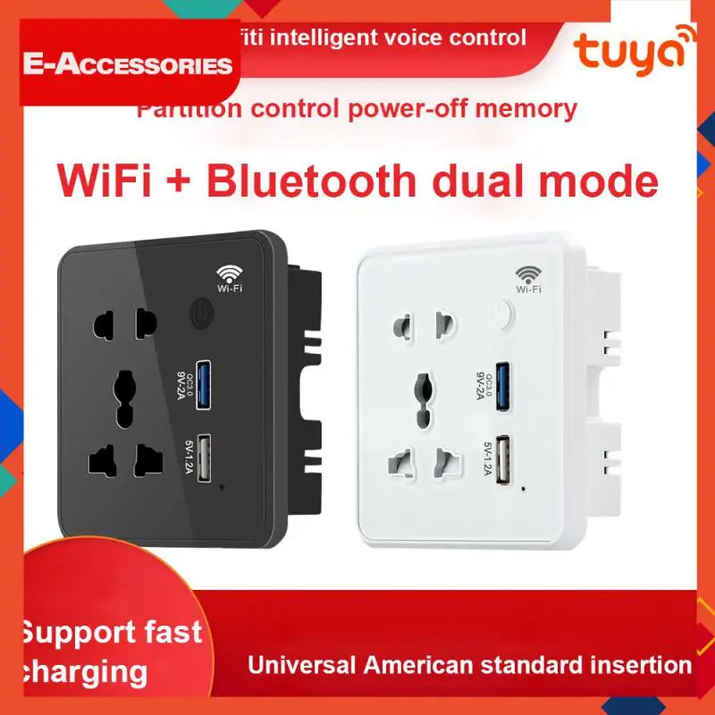 

For Google Home Alexa Universal Socket Timing App Electrical 3.0 Usb Charging Us Eu Uk Plug Voice Control 10a Quick Fast Charger