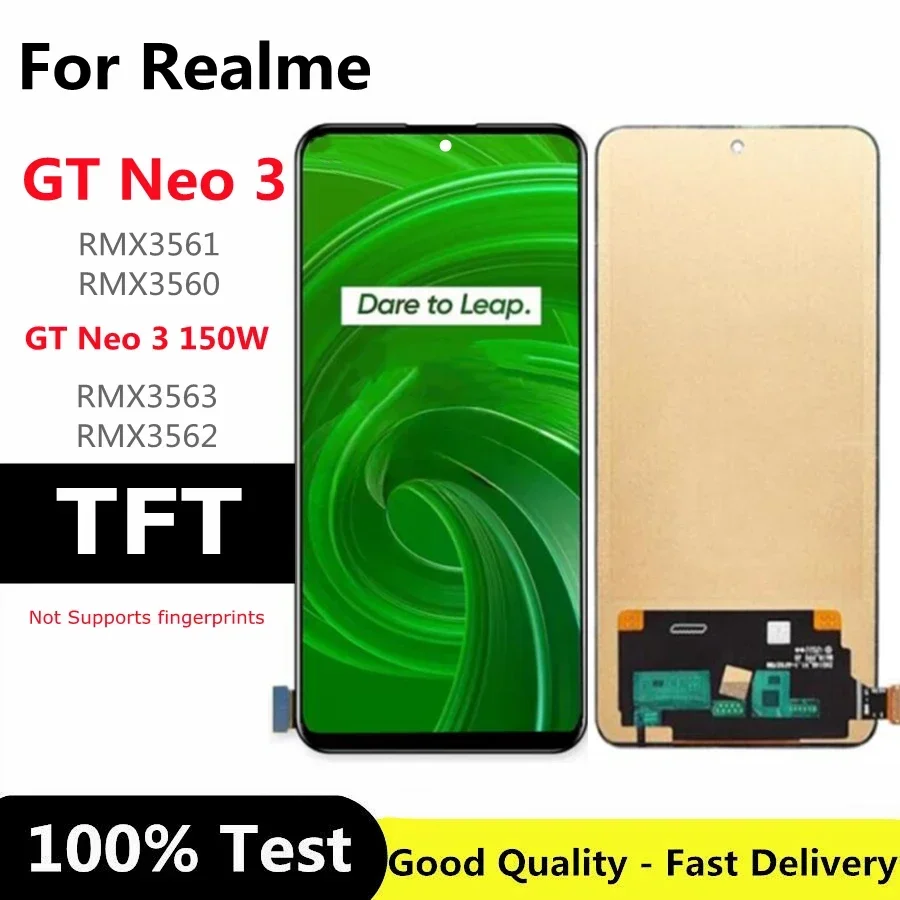 TFT 6 7 дюймов для Realme GT NEO3 RMX3561 RMX3560 RMX3563 ЖК-дисплей с цифровым преобразователем