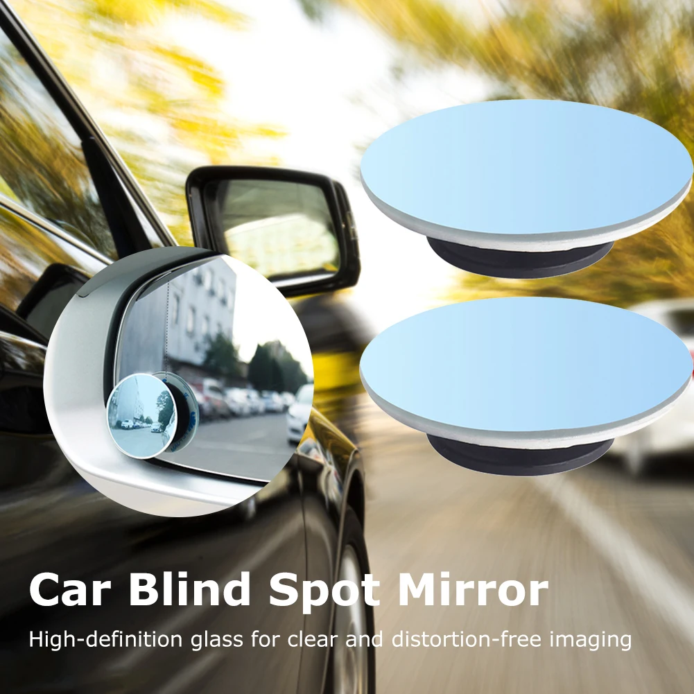 

2Pcs Car Blind Spot Mirror 360 Degree HD Clear Rearview Auxiliary Mirror Wideangle Vehicle Parking Rimless Driving Safety Mirror