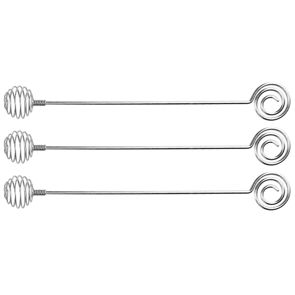 

3pcs Stainless Steel Stirrer Supplies Server Spoon Stirrer Sticks Stirring Rods Spoons for Tea