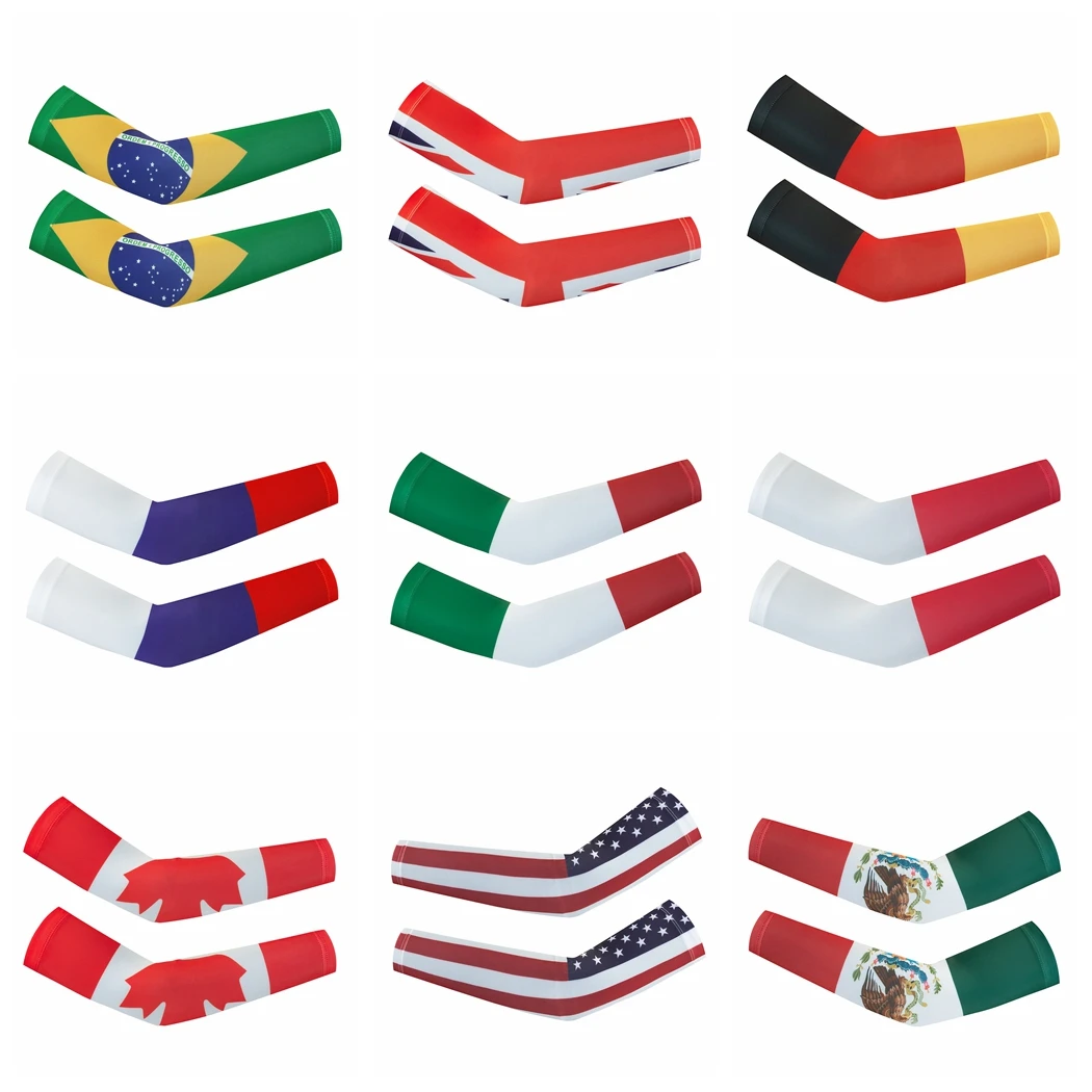 

1 Pair Breathable Cycling Arm Sleeve National Style Outdoor Sport Running Basketball Protective Arm Warmers UV Protection Cover