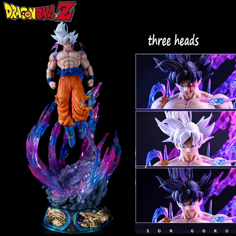 

52cm Dragon Ball Son Goku Vegetto Super Saiyan Ultra Instinct Migatte Luminous Anime Figures Pvc Figurine Statue Model Toy Gift