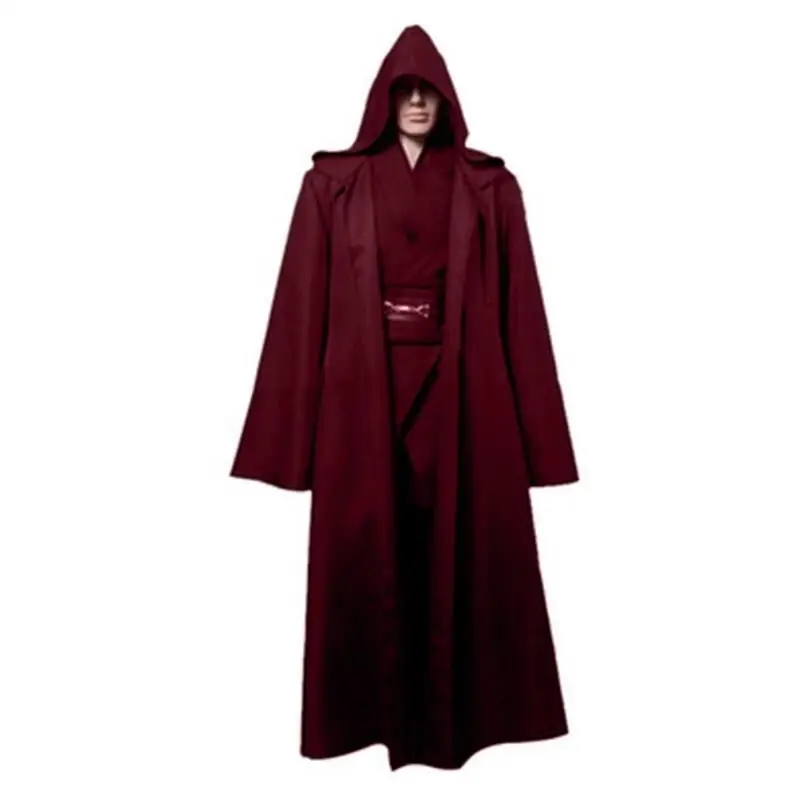 

Darth Vader Cosplay Clothes Black Robe Jedi Knight Hooded Cloak Halloween Cosplay Costume Cape For Adult 2022 New