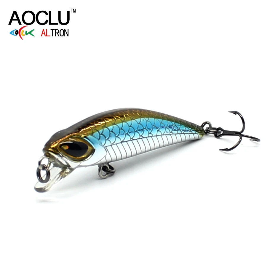 

AOCLU wobbler Jerkbait 10 Colors 4.5cm 3.0g Hard Bait Minnow Crank Fishing lures Bass Fresh Salt water 14# VMC hooks tackle