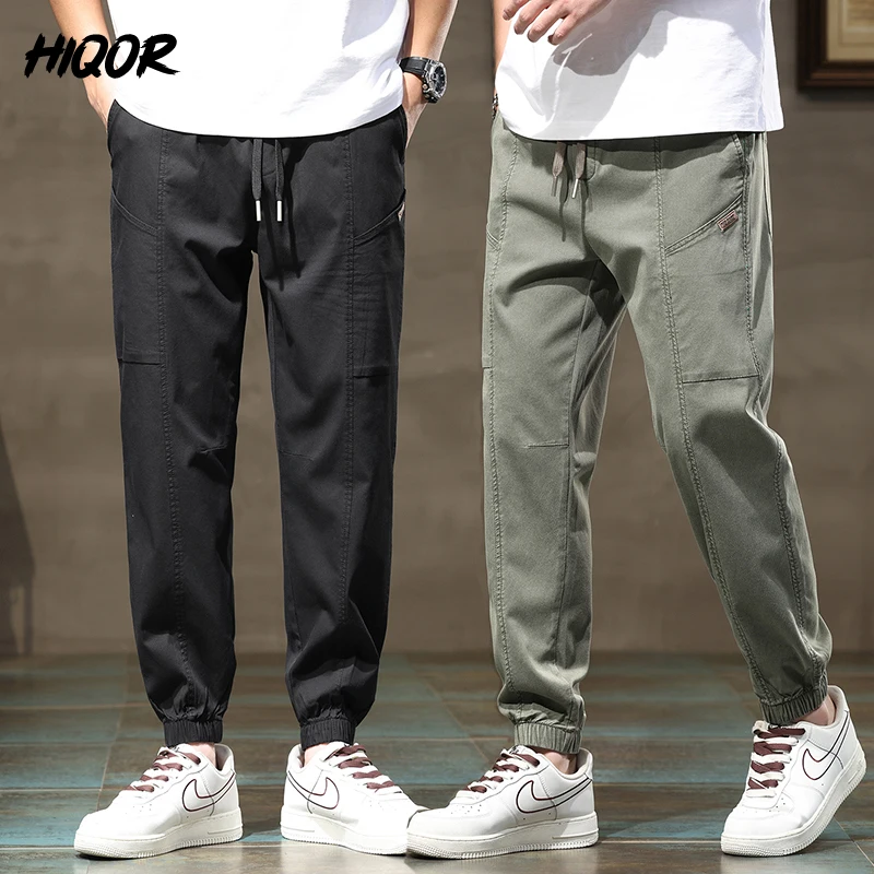 

HIQOR 2023 Chic Spring Summer New Lightweight American Drawstring Cotton Slanted Casual Low Waist Trousers Harem Pants Outdoor