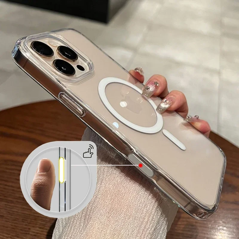 Фото Чехол с кнопкой захвата камеры для iPhone 16 Pro Max Plus для Magsafe Mag Safe 16Pro 16 Plus, аксессуары для телефонов iPhone16 №1