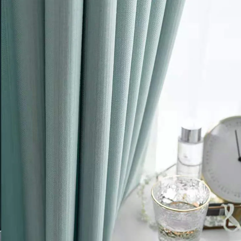 

European-style Blackout Curtain for Living Room Solid Color Customize Curtain Rideaux Pour le Salon Modern Cortinas