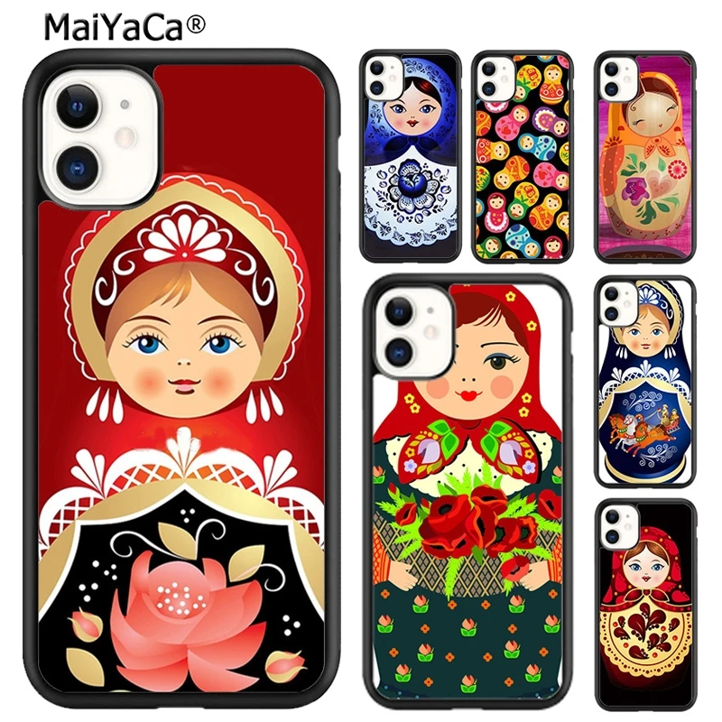 MaiYaCa Бабушка-матрешка красный чехол для телефона с русской куклой iPhone 16 15 SE2020 6 7 8