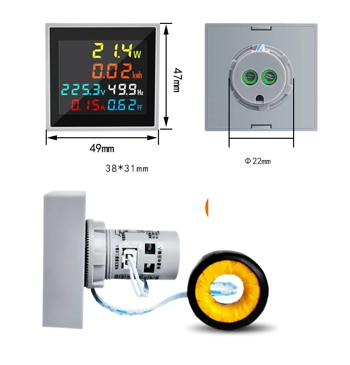 

Цифровой измеритель частоты переменного тока 50 ~ 300 в 100 А