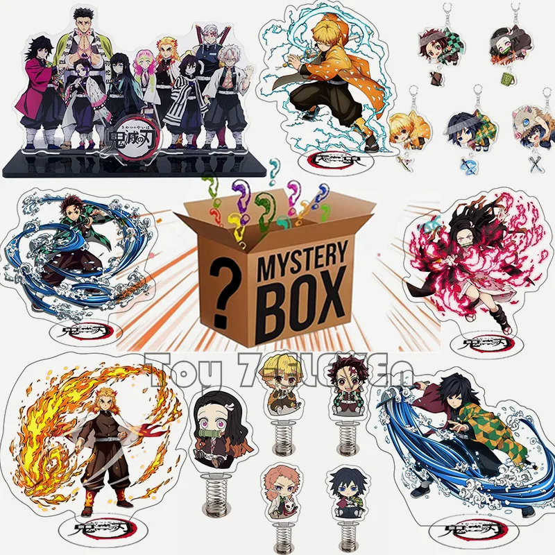 Acrylic Stand Model Lucky Bag Kimetsu No Yaiba Tanjirou Action Figures Collection Model Toys Fans Gifts