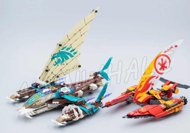 780 шт. Island Shinobi Catamaran Sea Battle Rumble Thunder Keepers отдельная лодка 60040 строительные блоки