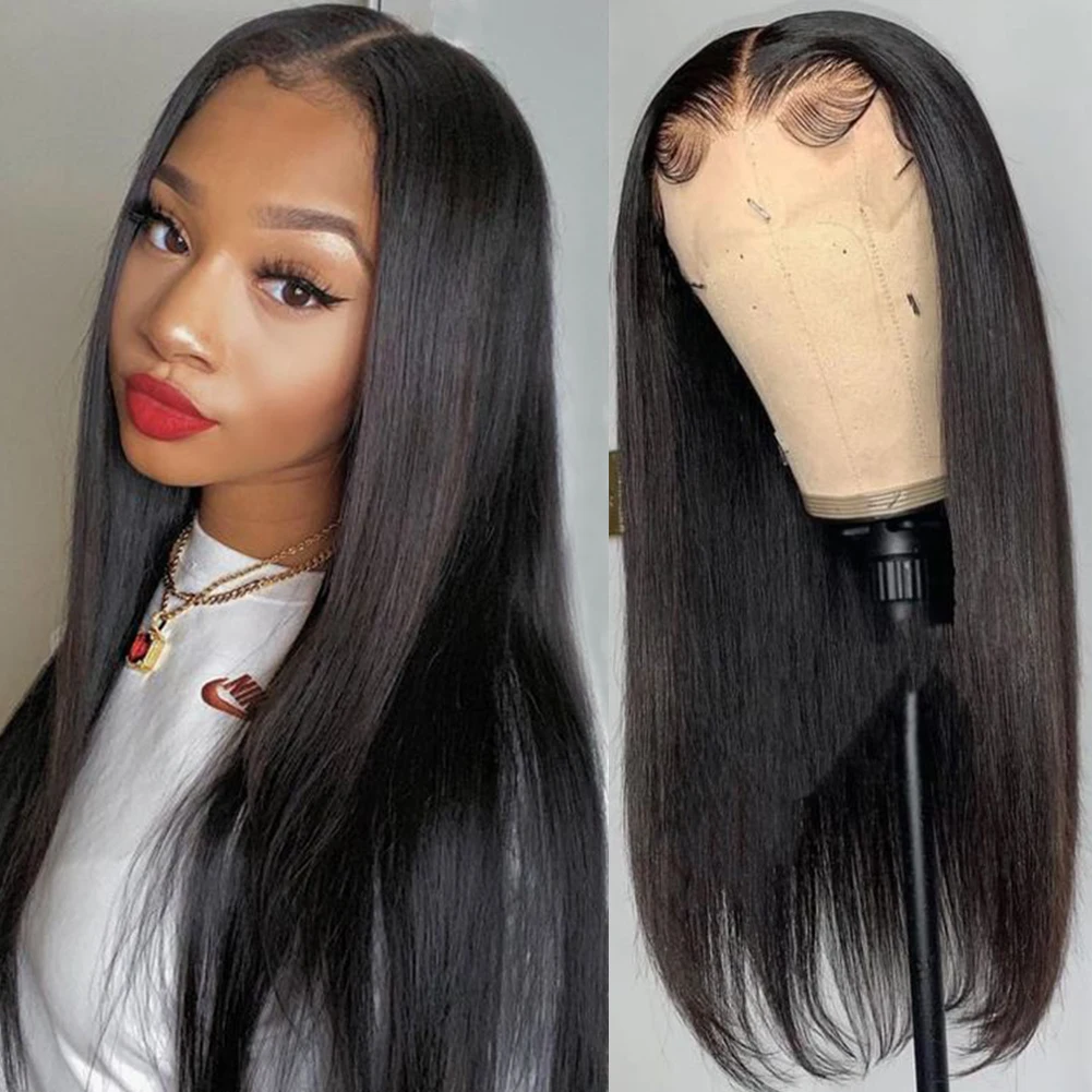 360 Full Lace Wig Human Hair Pre Plucked Lace Front Human Hair Wigs Straight Lace Frontal Wigs Real 13x6 HD Lace Frontal Wig