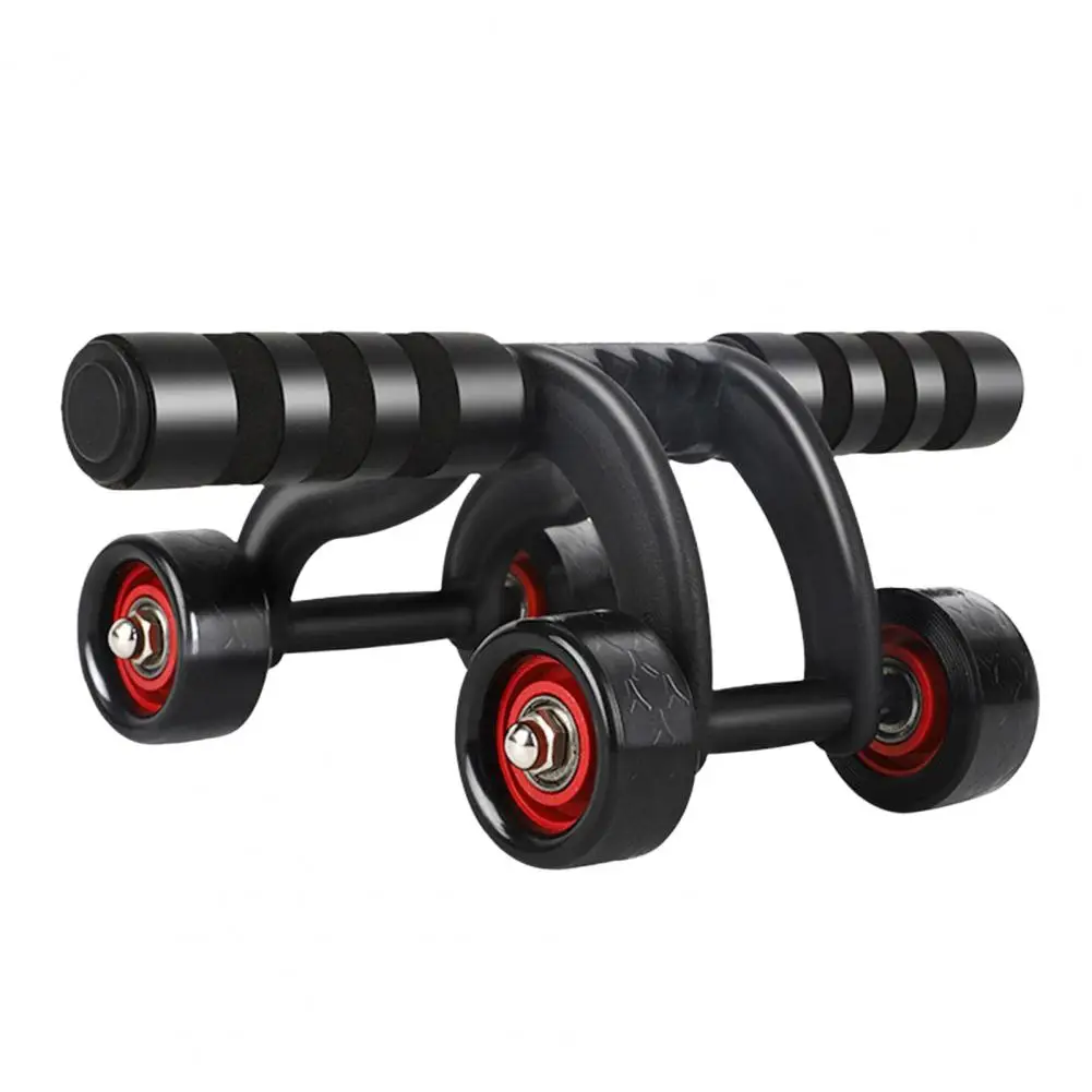 1 Set Durable Ab Wheel Roller Foam Handle Stable Abdominal Trainer Roller for Bodybuilding Abdominal Roller