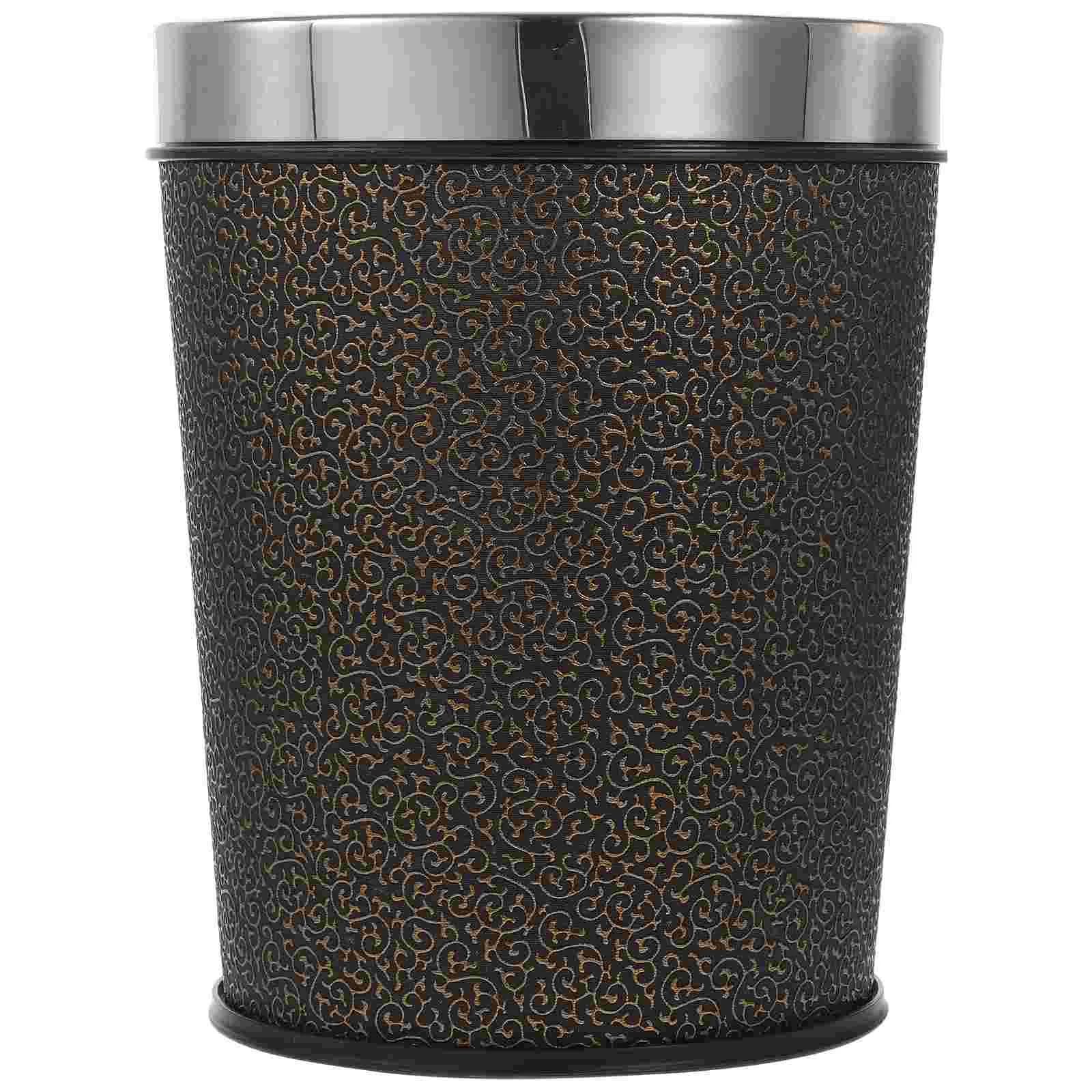 

Retro Trash Can Decorative Waste Bucket Basketball Vintage Garbage Home Storage Wastebasket Household
