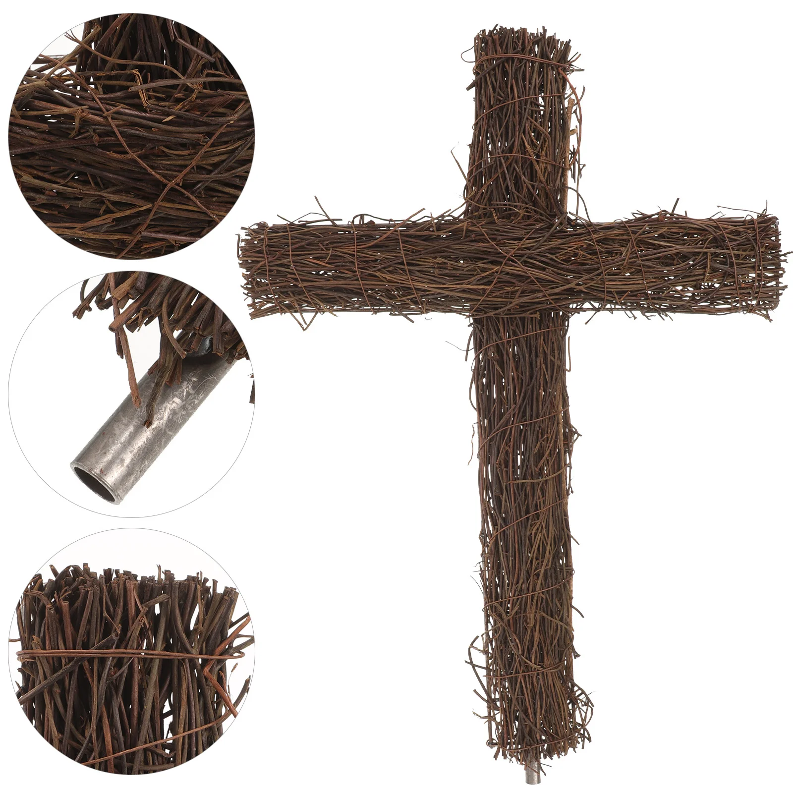 

Cross Grapevine Wreath Christmas Rattan Garland Vine Branch Hanging Decorations Blank Stake Ornament Diy Craft Easter