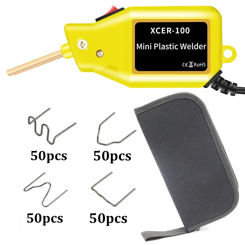 Hot Plastic Welder Tool Portable Mini Plastic Welding Machine With 200Pcs Welding Studs Car Bumper Repair Crack Broken Hole Tool