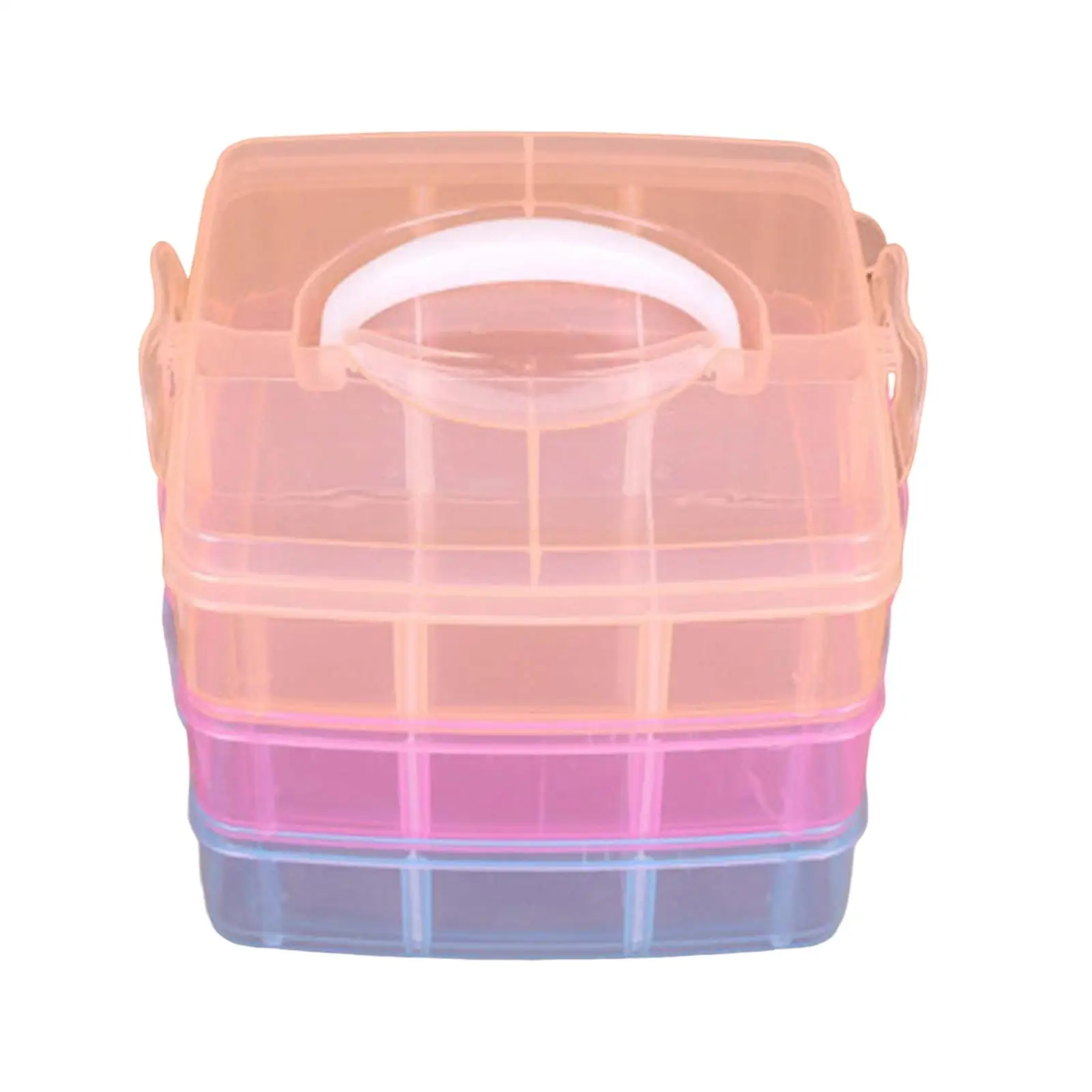 Transparent Hardware Tool Box ABS Nail Case Box Storage Organizer for Beads Fishing Hooks Display Collection