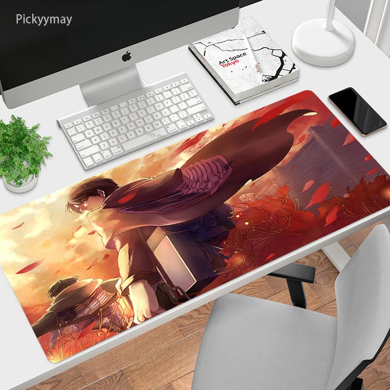 

Attack On Titan Rubber Gaming Mousepad Mouse Pad Table Mat Size For Office Long Table Mat Pc Desk Play Mats XXL Mouse Mat Anime