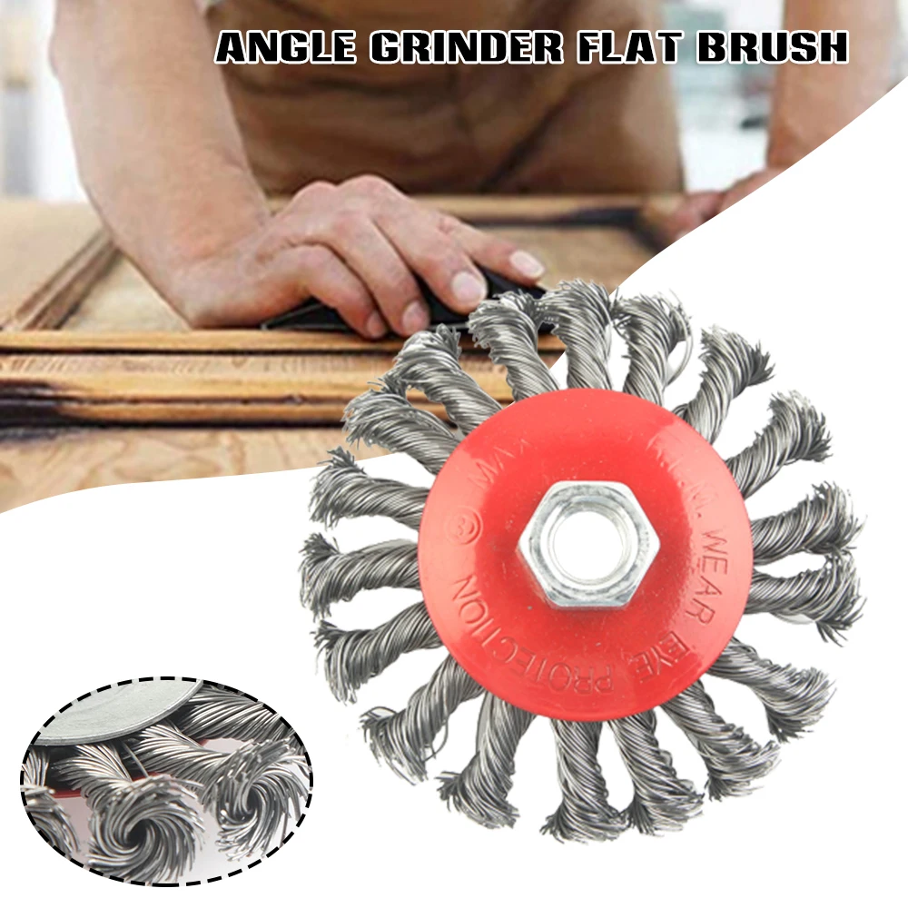 

Wire Wheel Brush Steel Rotary Joint Knotted Rust Removal And Polishing Tools Power Tools Buffing Wheels MAZI888